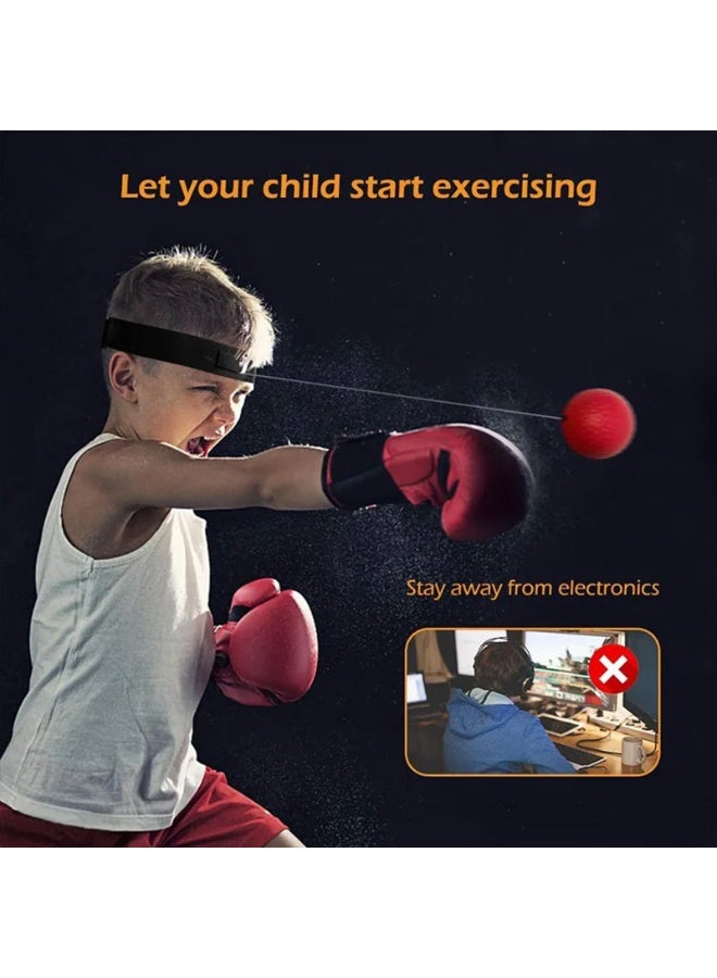 كيل › مجموعة كرة رد الفعل مع رأس قابل للتعديل، تتضمن 2 كرة (أحمر وأسود)، حقيبة تخزين وصندوق هدايا، مثالية لتحسين سرعة رد الفعل وتنسيق اليد والعين - معدات تدريب ممتعة للأطفال والرجال والسيدات - Image 4